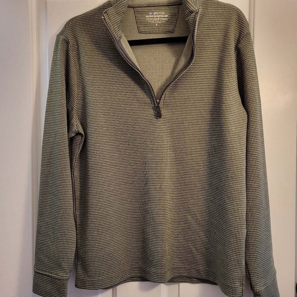 Vinyard Vines Bluffs Quarter Zip Golf Men's Green Sweater Small